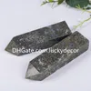 Pyriet Druzy Agate edelsteen Toren Point Generator Arts Natuurlijk geagatiseerde pyriet Mineral Obelisk 4 Zijdige Marcasite Quartz Crystal Wand Abundance Manifestatie