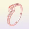 Luxury Diamond Women Ring Cubic Zirconia Fine Quality Rose Gold Filled Elegant Ladies Rings1259750