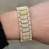 0.7-3.0mm مشاجرة جولة قطع VVS Moissanite Diamond Watch Luxury Custom Bling Hip Hop Iced Out Out Out Out Out Out Out Out