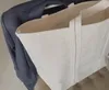 DHL50pcs sacs à provisions dame toile blanc grande capacité bref sac à main ouvert