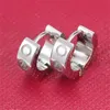 Titanium steel 18K stud love earring for woman exquisite simple fashion C diamond ring lady earrings jewelry gift With bag