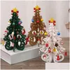 Weihnachtsdekorationen Kreative DIY Holz Weihnachtsbaum Fenster Shop Mall Desktop Display Requisiten Ornament Weihnachtsgeschenke Dekoration Supp Dhbcq