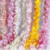 Dekorative Blumen, 100 cm, künstliche Orchideenschnur, Hochzeitsdekoration, Blumen, verschlüsselt, Glyzinie, Seide, Herbstdekoration