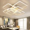 Kronleuchter Moderner LED-Kronleuchter für Wohnzimmer, Schlafzimmer, Esszimmer, Küche, Zuhause, weißes Quadrat, halbbündige Deckenleuchte, Beleuchtungskörper