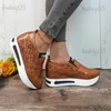 Geklede schoenen Platform Wiggen Grote maten damesschoenen PU lederen sneakers voor dames Instappers Casual vrouw Comfortabele hakken Zapatos De Mujer T231117