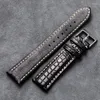 Watch Bands Handmade Crocodile Leather Watchband 18 19 20 21 22mm Soft Genuine Bracelet Suitable For Vintage Models