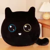 Plush Pillows & Cushions Japanese style cat throw pillow cute black cat white cat plush toy doll office sofa cushion