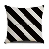 Pillow Case Geometric Cushion Er Black And White Polyester Throw Pillow Case Striped Dotted Triangar Art Home Decor 45X45Cm Drop Deliv Dh53L