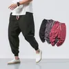 QNPQYX Nouveau Coton Harem Pantalon Hommes Solide Taille Élastique Streetwear Joggers Nouveau Baggy Drop-entrejambe Pantalon Pantalon Décontracté Hommes Dropshipping