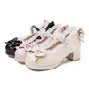 Scarpe eleganti da ragazza Sweet Lolita Ruffles Bowknot Scarpe da sposa in pizzo da donna Tacco alto bordato Abito da principessa Uomo Rosa Taglie forti 34-48 231116