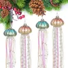 Christmas Decorations Jellyfish Ornament Good-looking Multicolor Decor Xmas Glass Pearl Jellyfish Decoration Christmas Tree Jellyfish for Home 231117