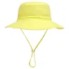 Cappello da pescatore per bambini di design Estate 0-6 anni Neonati maschi Cappellini da pesca con fiori di miele Cappellino da pesca in cotone ad asciugatura rapida Visiera parasole per bambini Traspirante Pieghevole Abito da spiaggia Cappello color miele