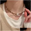 Chaînes Chaînes Collier pour femmes Hommes Perles de noix de coco naturelles Heishi en coquille blanche et bois noir perlé Surfer Cadeau Drop Livraison Dhg Dh6Qy