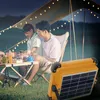 LED Solar ALVÄNDLJUTNING laddningsbar nödljusbelysning utomhus camping bärbar lampa IP66 Vattentät 40W 100W 120W Highlight Searchlight Upgrade