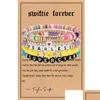 Perlé 5pcs Swiftie Bracelets d'amitié Ensemble Taylor Music Surfer Heishi Perles Brins Fleur Coeur Étoile Lettre Charme Empilable Doux DH Dhywb