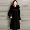 Women's Fur Faux Fur Particle Sheep Shearling Coat Women's Winter Wool Hooded Fur Real Fox Fur Collar Fur All-In-One Thick Warm Plush Coats 231117