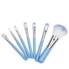 Makeup Brushes Sdattor 7Pcs Mini Convenient Brush Green Professional Set Powder Blush Foundation Eyeshadow Full Of Beauty Tools
