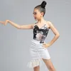 Scene Wear Fairy Latin Dance Kirt Girls Tango Dancewear Salsa Dancing Tops Costume Ballroom Practice Modern Outfit DL8153