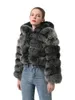 Fausse fourrure femme QIUCHEN PJ20076 arrivée manteau de fourrure véritable femmes veste d'hiver manteaux courts naturel 231116