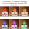 Outro Home Garden Lareira Umidificador Crystal Salt Rock Fire Lamp Vulcão Air Flame Aroma Cheiro Difusor de Óleo Essencial para 5V 2A 231116