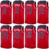 Hombre impreso Niños Baloncesto Ciudad Delon Wright Jersey 55 Poole 13 Tyus Jones 5 Kyle Kuzma 33 Corey Kispert 24 Daniel Gafford 21 Declaración Color del equipo Nombre personalizado Número