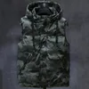 Gilet da uomo Taglie forti L7XL Autunno Inverno Gilet da uomo Casual Senza maniche Giubbotti Con cappuccio Moda Camouflage Gilet Abbigliamento 231116