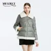 Women's Down Parkas MIEGOFCE 2023 Winter Collection Comfortable Shearling Coat Long Sleeve Faux Fur Stitching Quilted Jacket Warm Women Parka D23797 231117