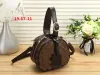 Luxur Designer Boite Chapeau Round Bag Cake Cowhide Crossbody Bag Nano Handväska Cluchs Women's Shoulder Bag 001