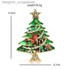 Pins Brooches Wuli baby Christmas Tree Brooches For Women Men 2-color Enamel Gifts On Tree Plants Party Office Brooch Pin GiftsL231117