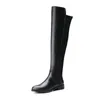 Boots Genuine Leather over the Knee High Boots Casual Ladies Sock Shoes Platform Spring Winter Women Long Footwear 231117