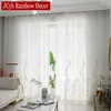 Gardin ren gardiner för vardagsrum lyxigt sovrum tyllgardiner för fönster broderade bröllop flickor vita draperier firany cortina 230417