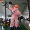 ATTIVITÀ OUTDOOR 6M 20 piedi pubblicitario gigante gigante gonfiabile astronauta fumetto in mongolfiera con luce a LED in vendita