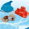 Bath Toys Baby Finding Fish Kids Float Spray Water Squeeze Aqua Soft Rubber Bathroom Play Animals Figure Toy For Children Drop Deliver Dh4Kc