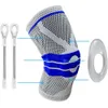 Ellenbogen-Knieschützer Knieorthese Kniestütze Kompressionsmanschette mit Seitenstabilisatoren Silikon-Patella-Gel-Pad für Meniskusriss Arthritis Joggen 230417