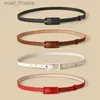 Belts LTI-Color LA's Slender Thin Belt Belt Queg Bin Bucle Women Weist Belt Lixt Belt Can Cal Cale Boxle Beltl231117