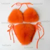 Women's Swimwear 2021 Woman Sexy Bikini Swimsuit 2 piece Set Summer Fur Swimwear Bikini Set Adjustable Bra Cute Girls Beach Bikini Bathing Suits T230417