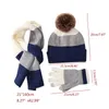 Шарфы, детская зимняя шапка-бини, шарф, комплект перчаток для девочек и мальчиков 8-15 лет, вязаная толстая теплая детская шапка с перчатками 231115