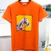 T-shirts pour hommes Designer Summer Nouveau col rond à manches courtes Horsehead imprimé Totem T-shirt pour hommes Mode polyvalente jeunesse tendance Top PQ3V