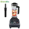 BioloMix 3HP 2200W Heavy Duty Comercial Temporizador Liquidificador Misturador Espremedor Processador de alimentos de frutas Smoothies de gelo BPA 2L Jar H1103283I