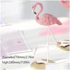 Christmas Decorations Lovely Cute Flamingo Design Resin Home Gifts Ornaments Table Desk For Ktng 2/5000 Living Bedroom Y201020 Drop De Dhzyt