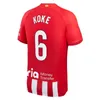 Atlético Madrids camisas de futebol GRIEZMANN 23 24 120º aniversário 2023 2024 M.LLORENTE KOKE SAUL Correa LEMAR camisa de futebol masculino kit infantil conjuntos uniformes