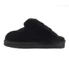 2023 Winter Slippers Slides Sandals Designer Fur Men Women Sliders Slip-On Flip Flops Chestnut Black Pink Grey Keep Warm Thick Bottom Mens Slipper Sandal Scuffs6