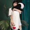 Travesseiro 110x28cm fofo panda macus para dormir e suportar suporte de sofá -cama de pelúcia de pelúcia macia