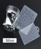 Nail Art Templates Stamper Manicure Scraper Polish Transfer Template Kits With Cap Stamping Plate 1Set Clear Silicone Head Mirror6421998