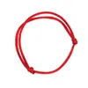 Charm Bracelets 10pcs Red Cord Wristband Women Men Adjustable Lucky Bracelet Unisex Wrist Jewelry Decoration