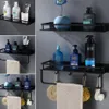 MaBlack Wall Shelf Cookware Storage Organizer Kitchen Pantry Bathroom Pot Pan Rack With 6 Hooks Accessory287k
