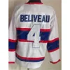 الرجال الرجعية هوكي'nhl '' 4 Jean Beliveau Jersey Vintage Classic 1 Jacques Plante 5 Bernie Geoffrion 9 Maurice Richard CCM Color Red White