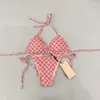 Conjunto de Bikini de encaje picante para mujer, traje de baño de dos piezas, Bikinis, trajes de baño de envío rápido # TL042 2023