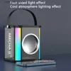 Cell Phone Speakers Fashion Portable Cyberpunk Style Colorful Lighting Game Computer Bluetooth Speaker Camping Wireless MIC Sing Party Box Audio USB Q231117