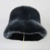 Beanie Skull Caps False Mink Fur Berets Elegant Women s Winter Design Fashion Artificial Hats Knitted Warm Beanies Hat 231117